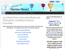 Tablet Screenshot of marinamusic.com